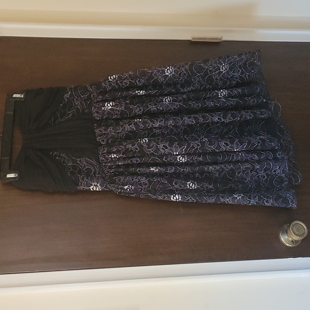 Black strapless dress, Size 8